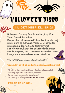 svømmedisco plakat for halloween